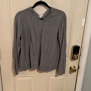 a new day Light Gray Button-Up Cardigan